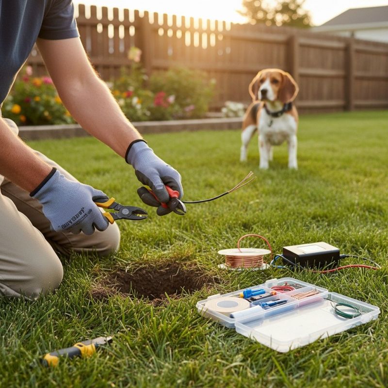 Pet Fence Installation detail
