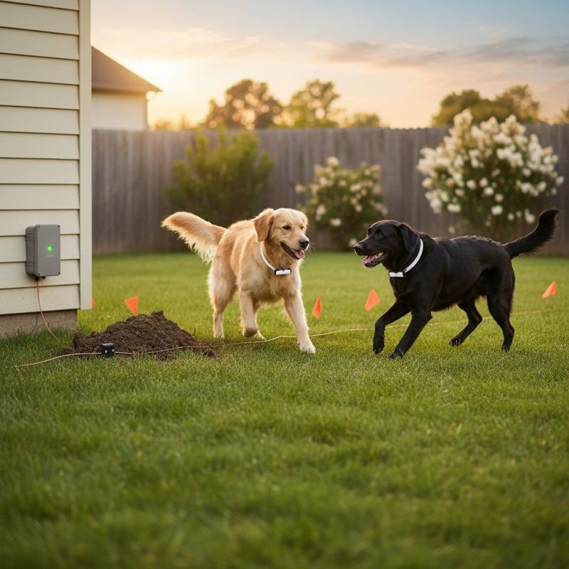 Pet Fence Installation detail